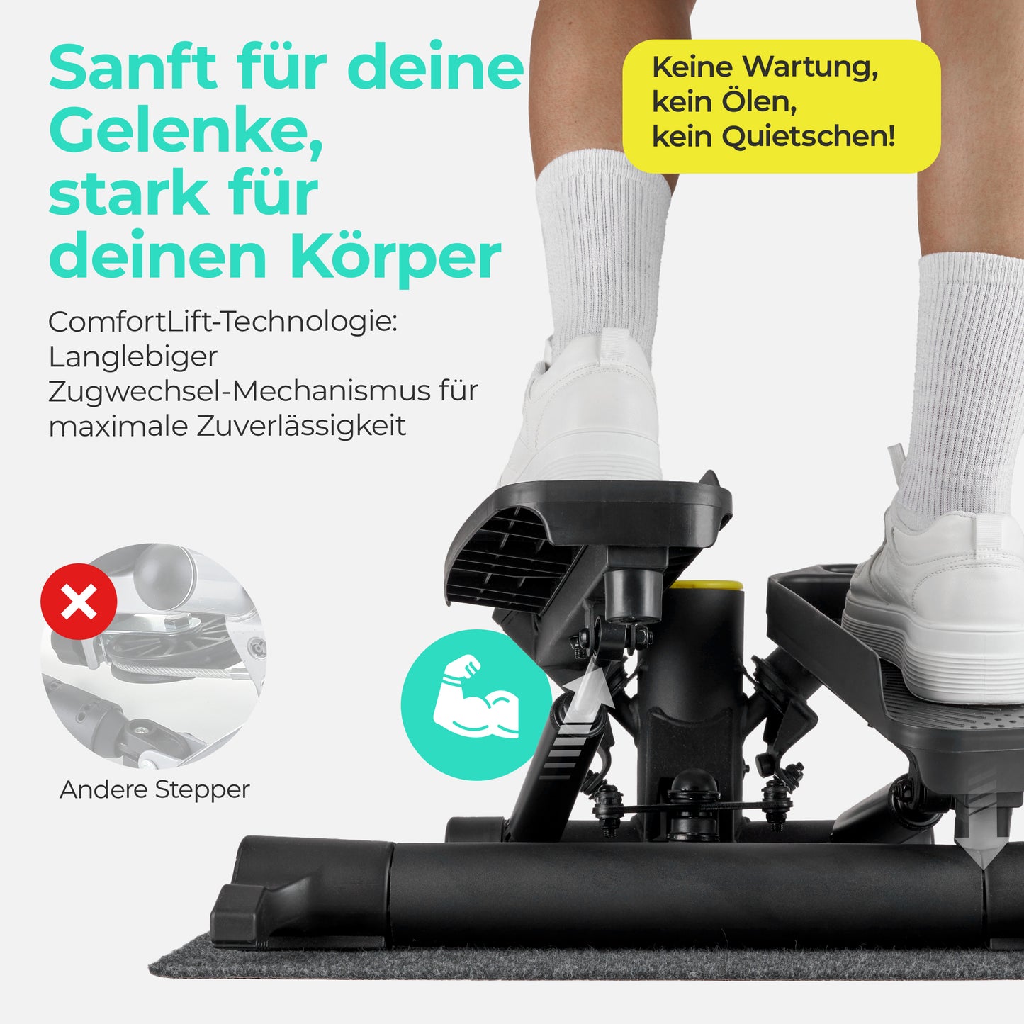 ComfortLift-Technologie, maximal Zuverlässig, LANDWEHR Stepper 