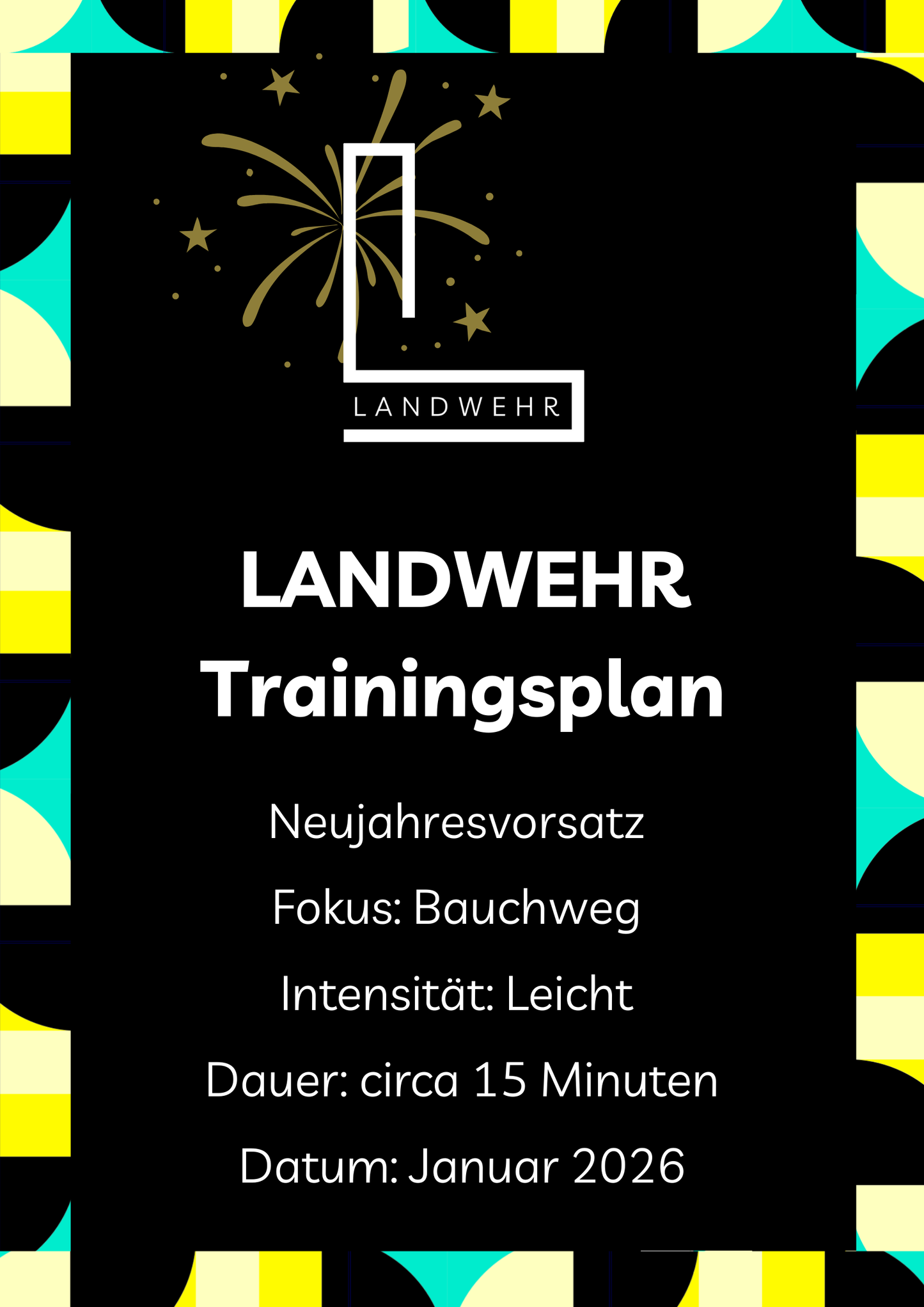 LANDWEHR Trainingsplan Januar: Bauchweg (Leicht)